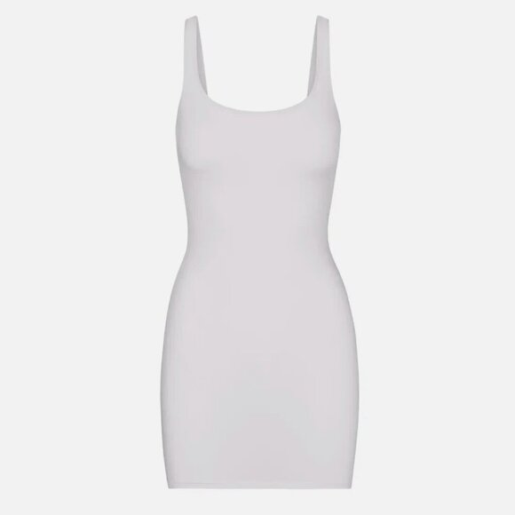 NWT SKIMS Signature Swim Tank Dress Marble White Size XL - Picture 2 of 4